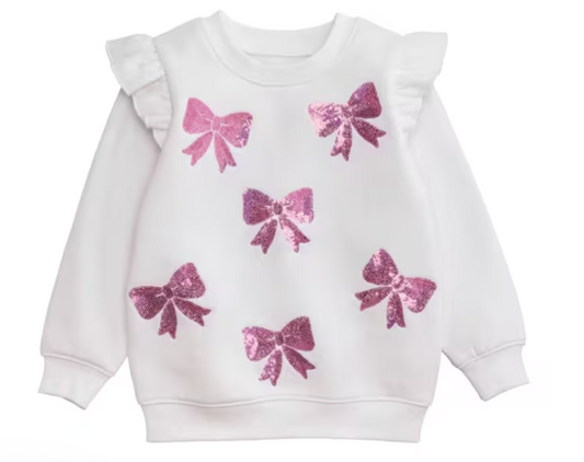 Sequin Bow Toddler Sweatshirt