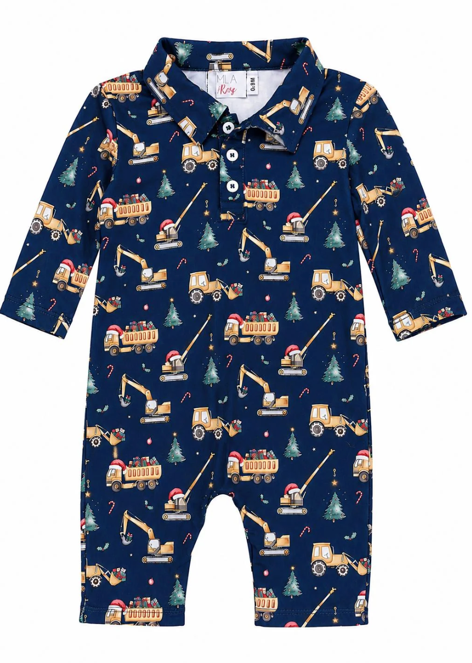 Oh What Fun It Is to Build L/S Polo One-Piece