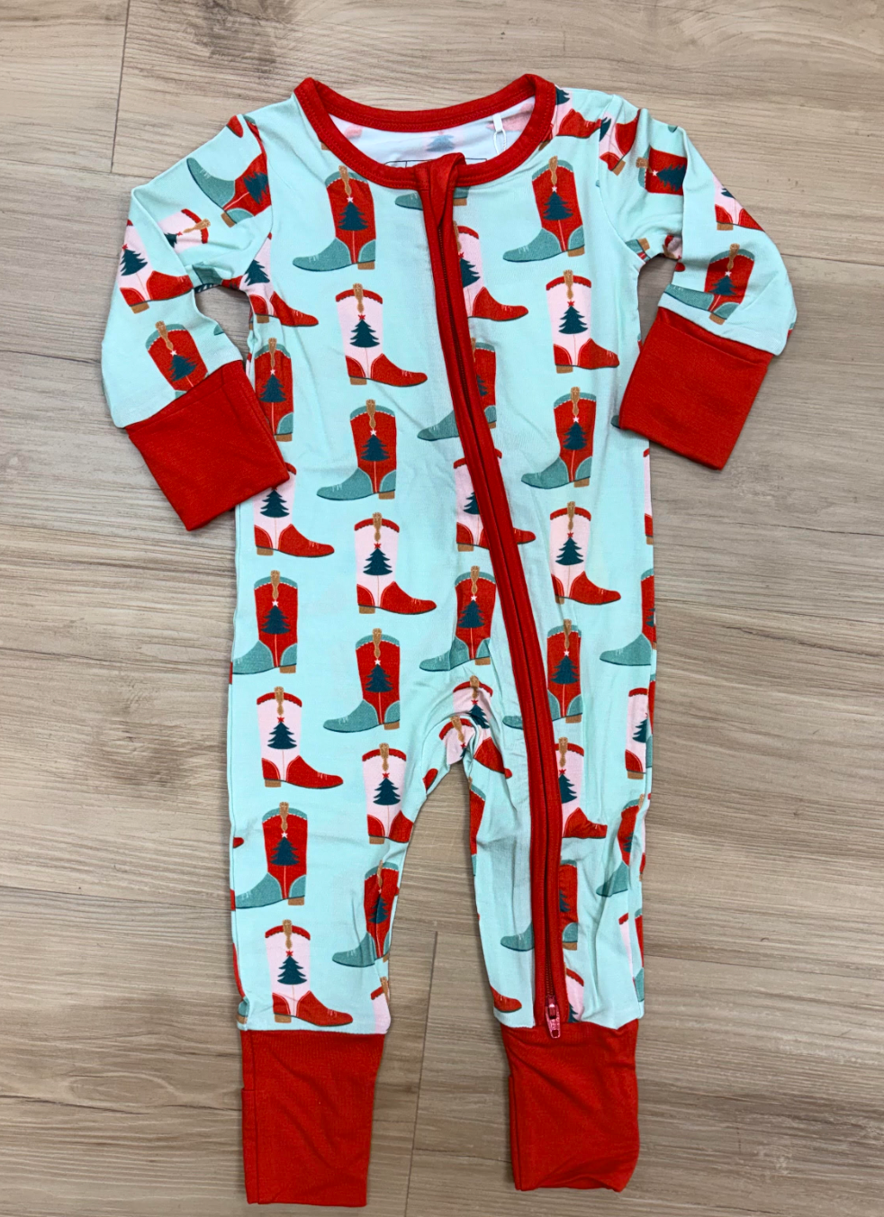 Zipper Romper Holiday Boots - Pink