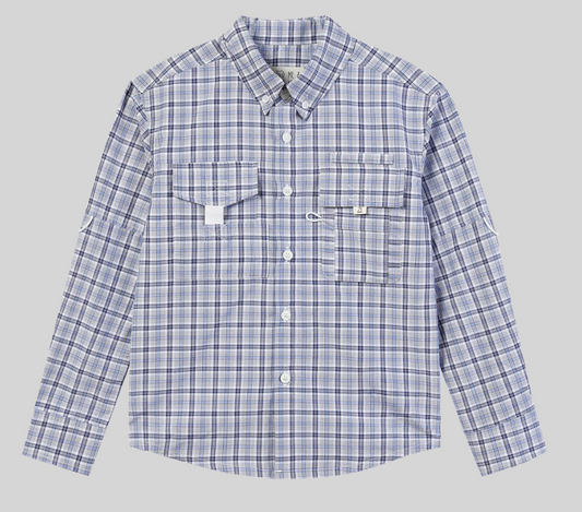 Blue & White Plaid Button Down