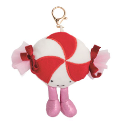 Peppermint Holiday Plush Bag Charm