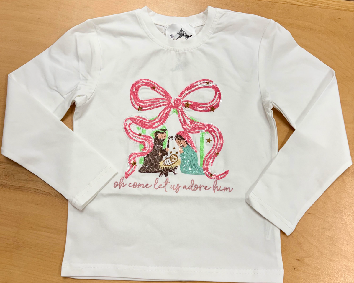 Adore Him Long Sleeve Tee