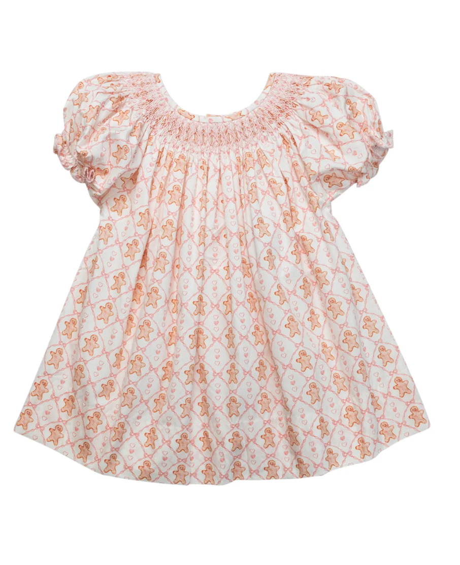 Gingerbread Smocked Dress