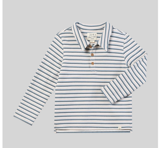 BUGGLE Cosy Fabric China/White stripe Polo
