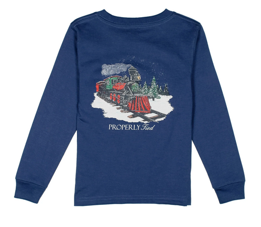 Boys Pt Express LS River Blue