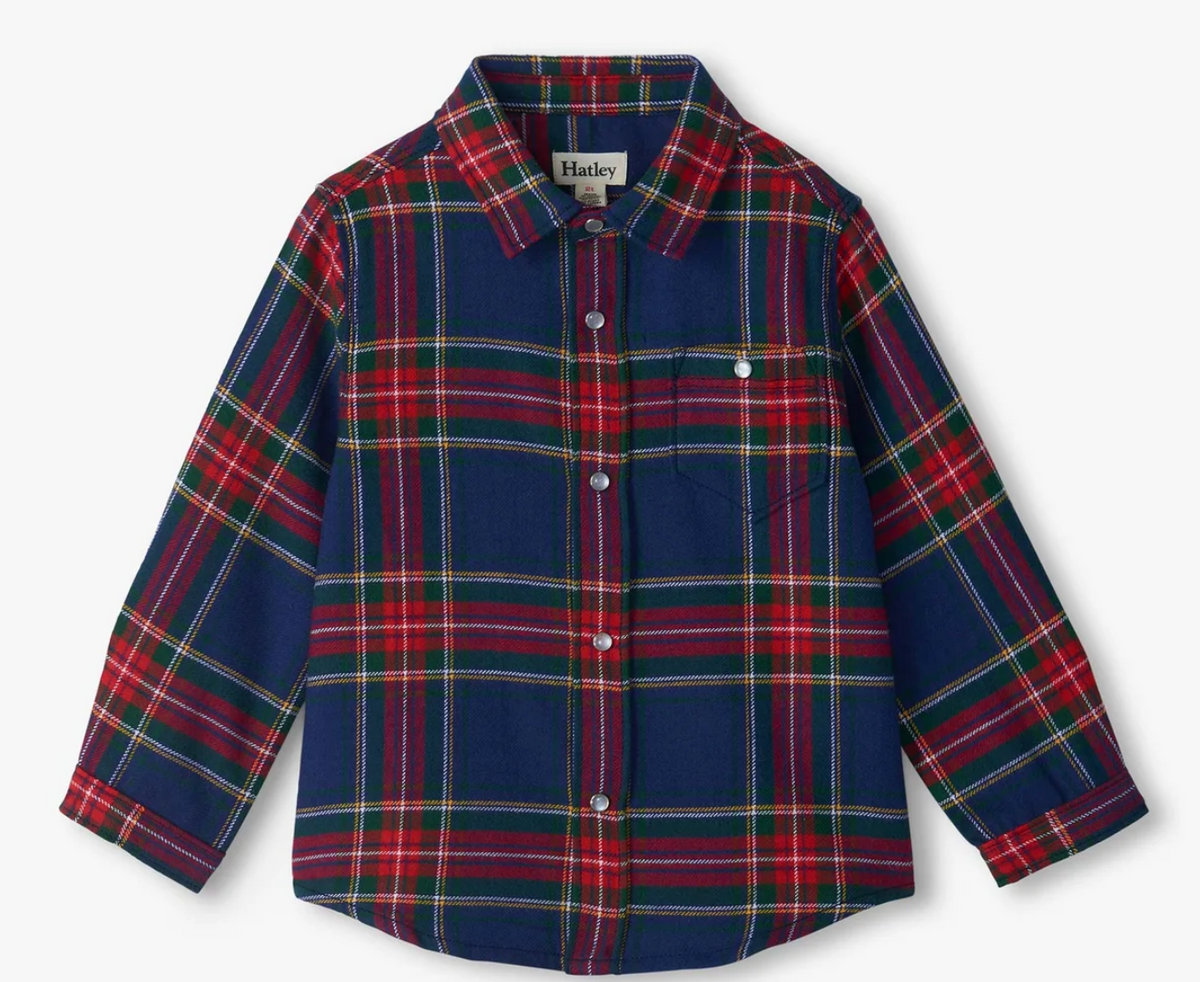 Holiday Plaid Button Down Shirt