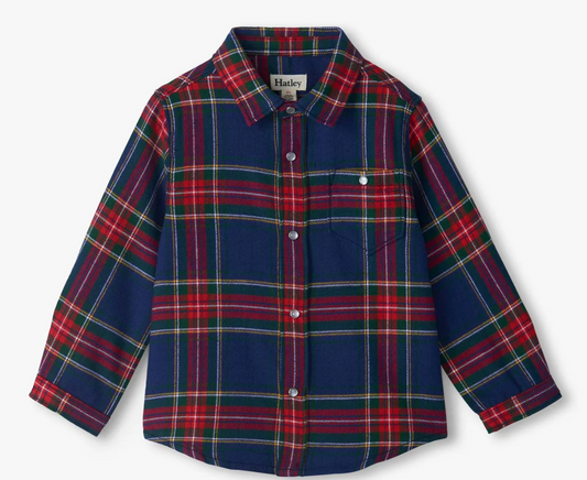 Holiday Plaid Button Down Shirt