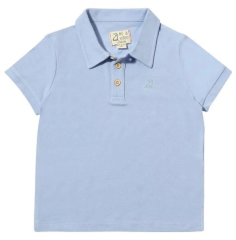 Shipping Polo - Pale Blue Pique