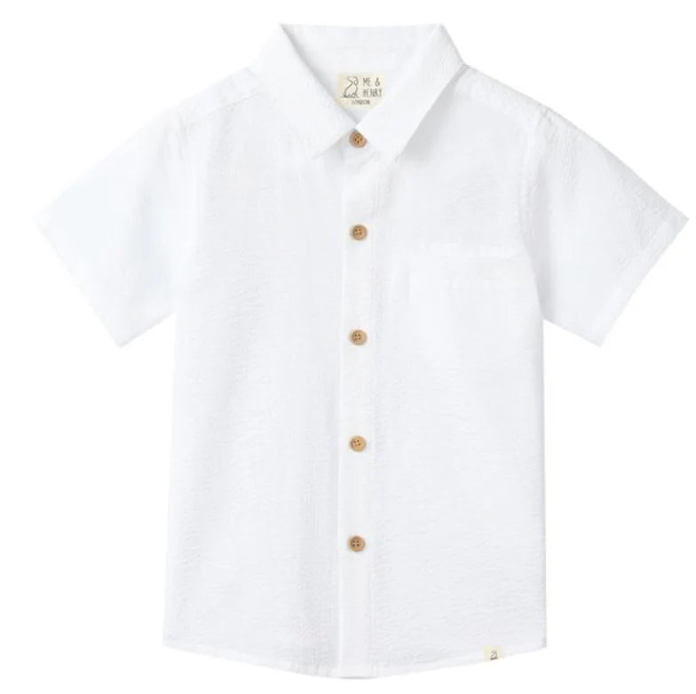 Newport Woven Shirt - White Seersucker