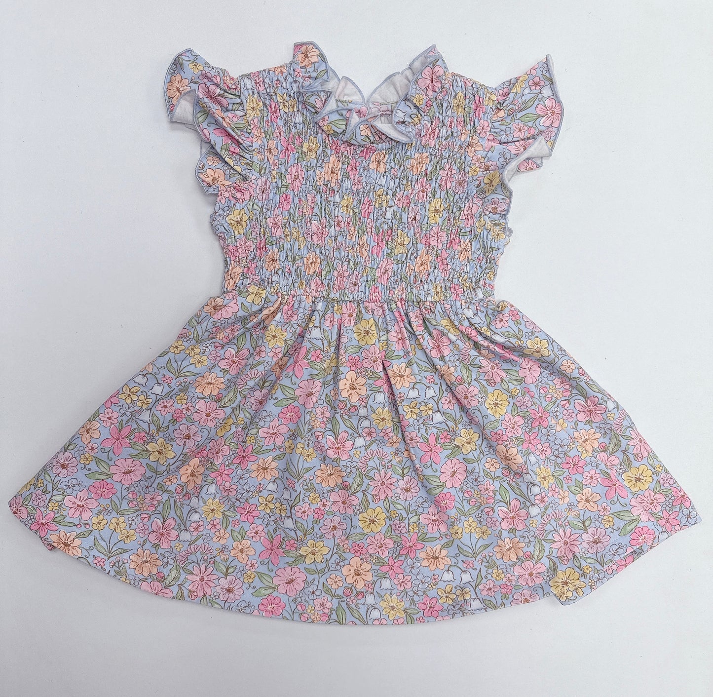 Smocked Flutter Dress