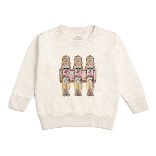 Pastel Nutcracker Patch Christmas Sweatshirt