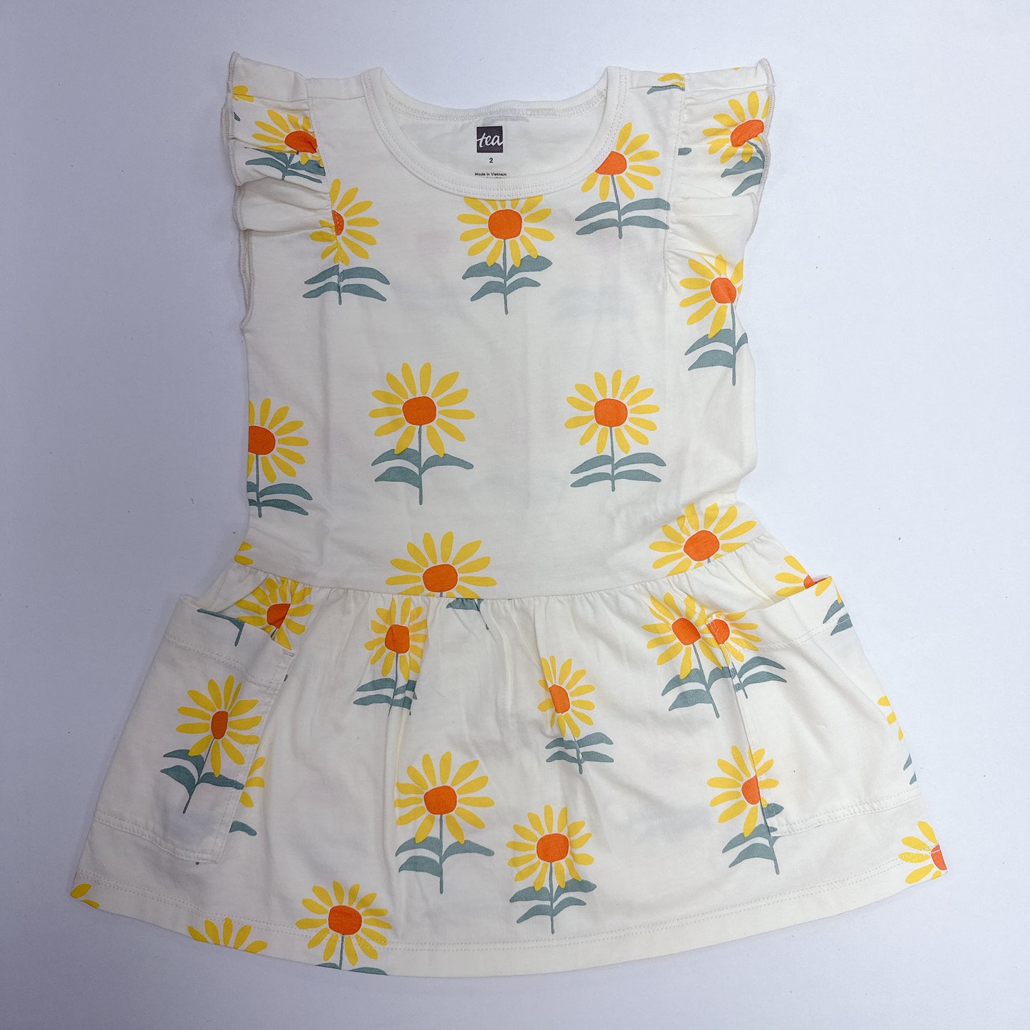 Flutter Sleeve Pocket Dress
