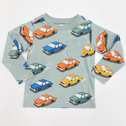 Long Sleeve Printed Pocket Tee