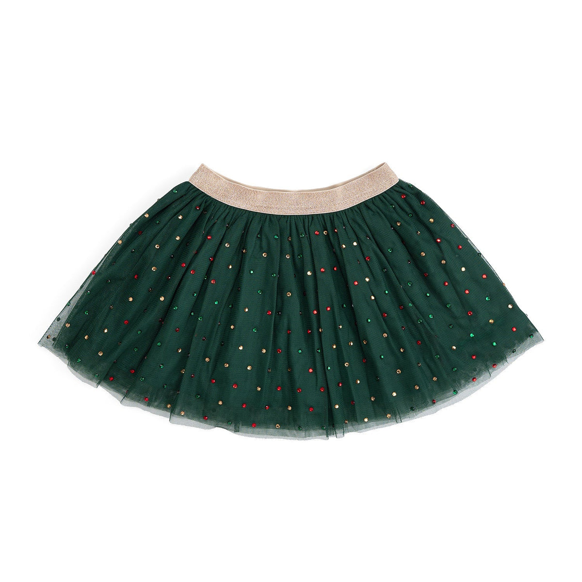 Emerald Rhinestone Christmas Tutu Skirt
