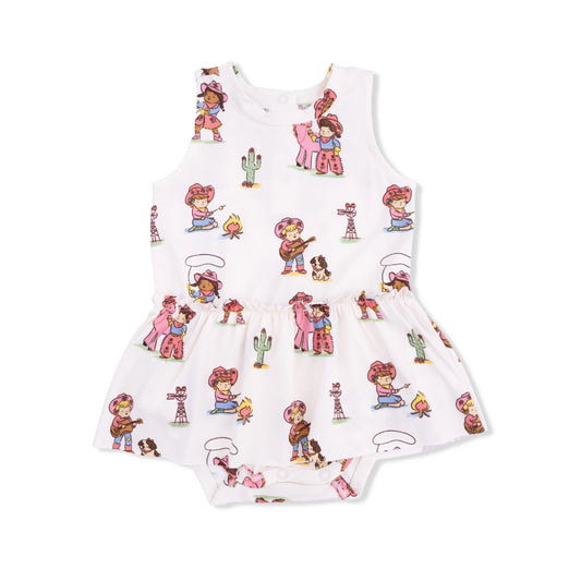Vintage Cowgirls Bodysuit w/Skirt