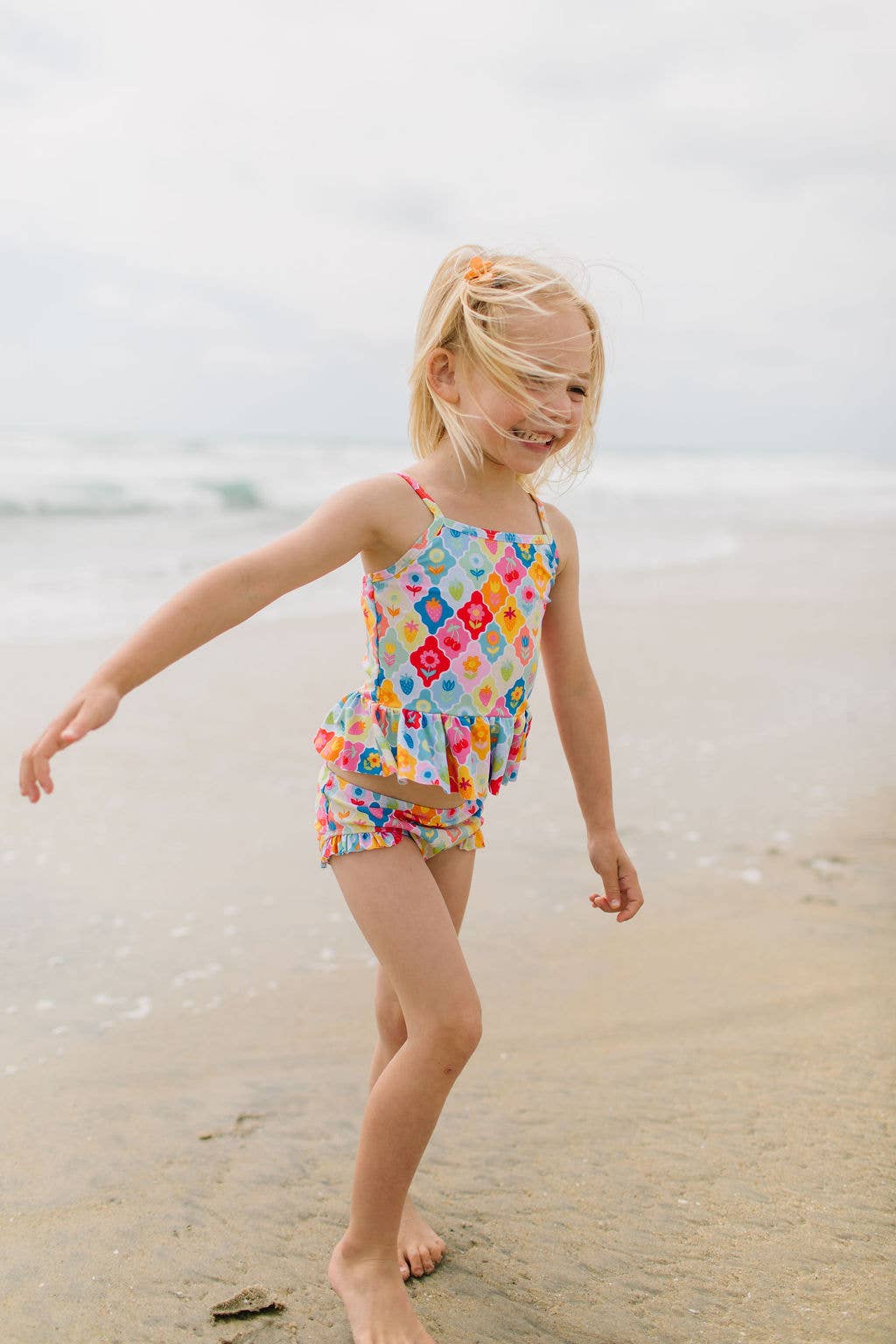 Emma Swim in Sunshine Tiles | girls swim