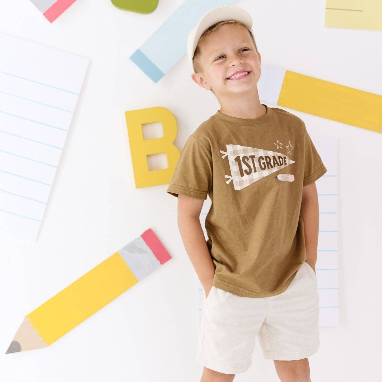 First Grade Pennant Short Sleeve T-Shirt - Boys Clothing