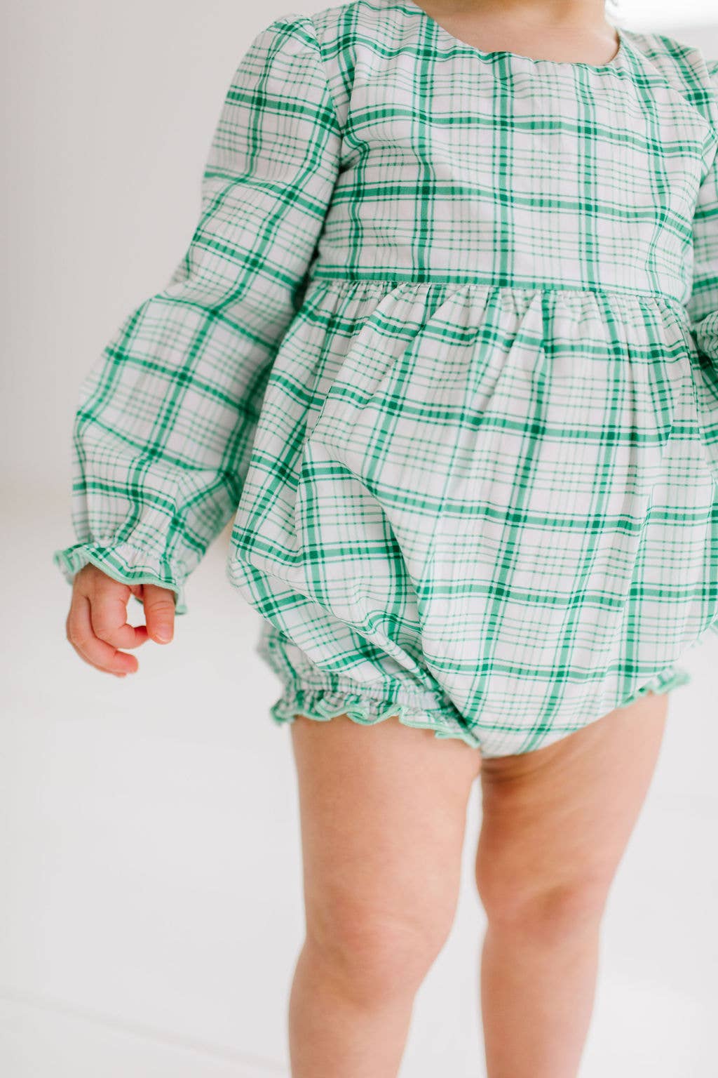 Thalia Poplin Romper in Winter Plaid | Baby Clothing