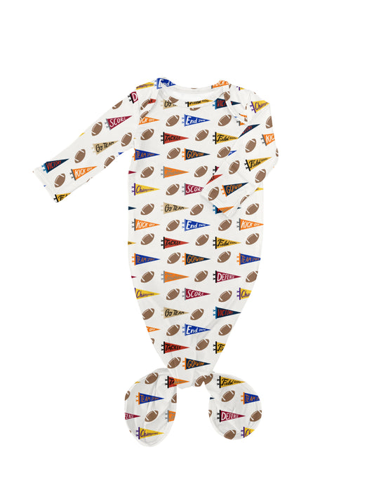 Varsity Football Flags - Knotted Infant Gown