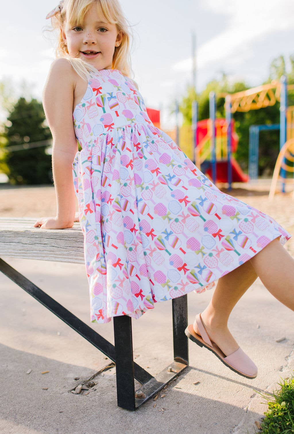 Charlotte Dress in Perfect Match | Girls Pickleball Dress