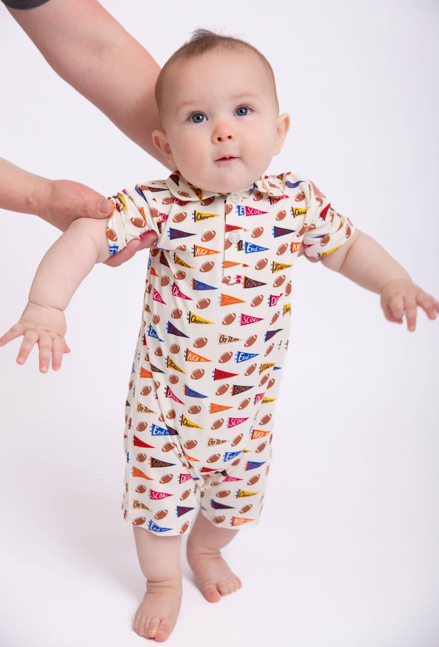 Varsity Football - SS Polo Romper