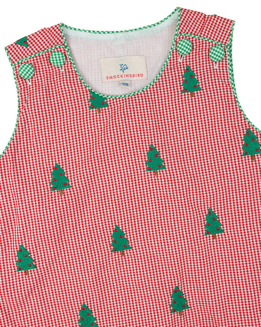 Christmas Wreaths Embroidered Shortall