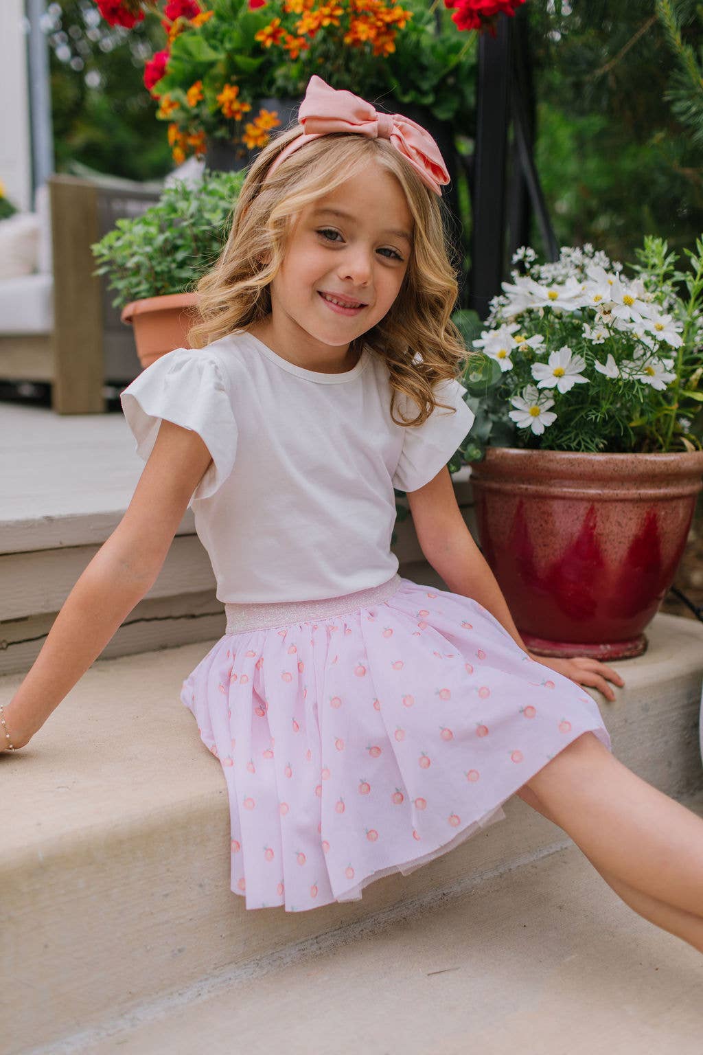 Flutter Tee in White | FEBRUARY 2026 | girls tshirt