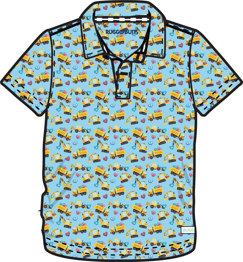 Boys Tiny Loads of Love Knit Short Sleeve Performance Polo