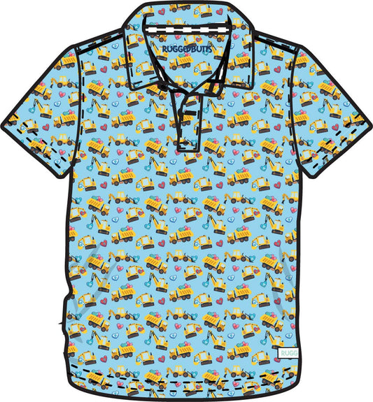 Boys Tiny Loads of Love Knit Short Sleeve Performance Polo