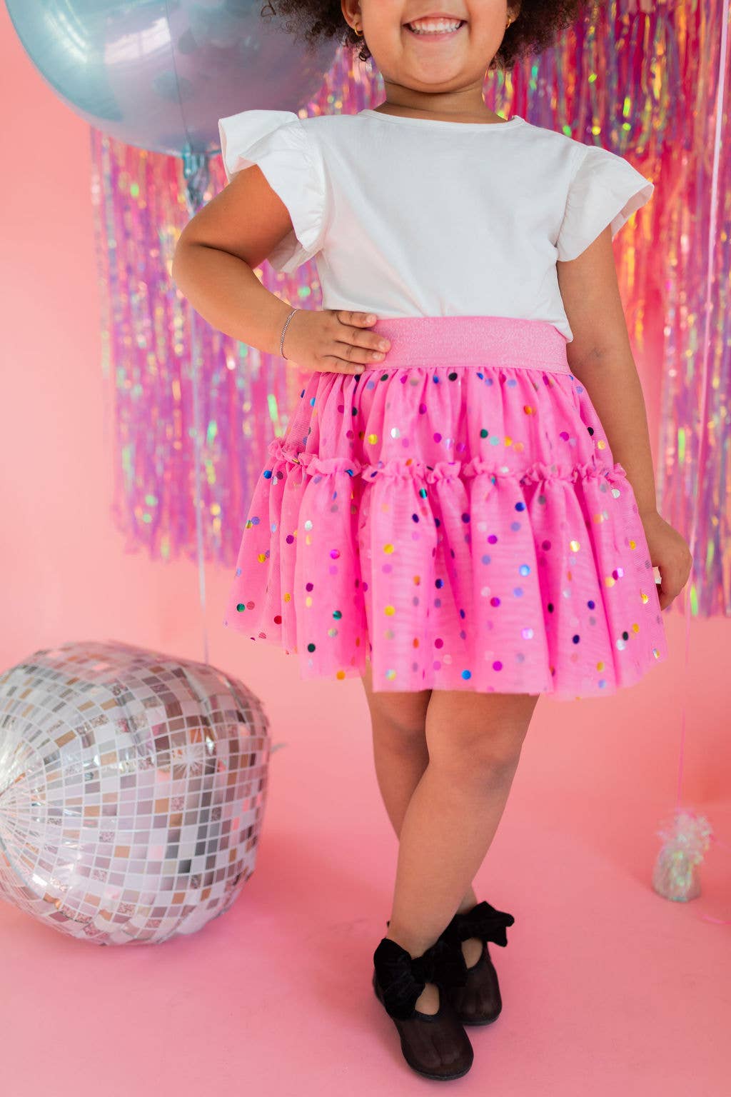 Confetti Tulle Skirt in Pink