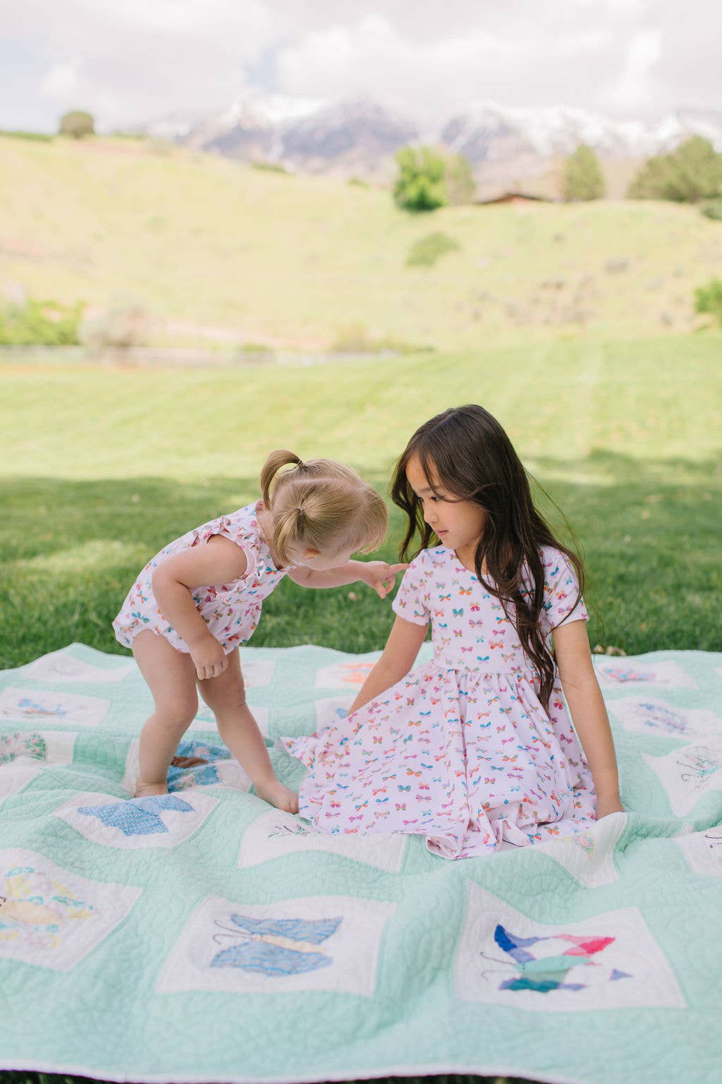 Classic Twirl Dress in Butterfly Rainbow