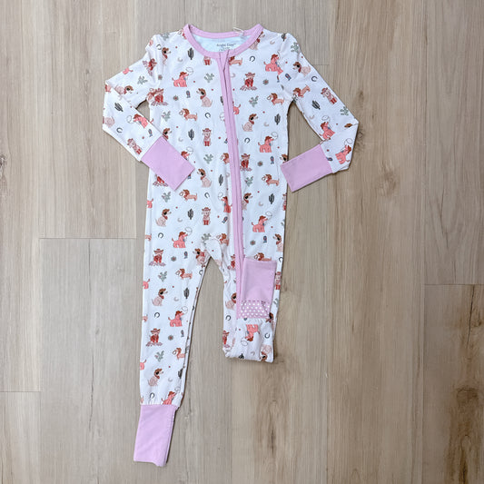 Cowgirl Dogs Zipper Romper