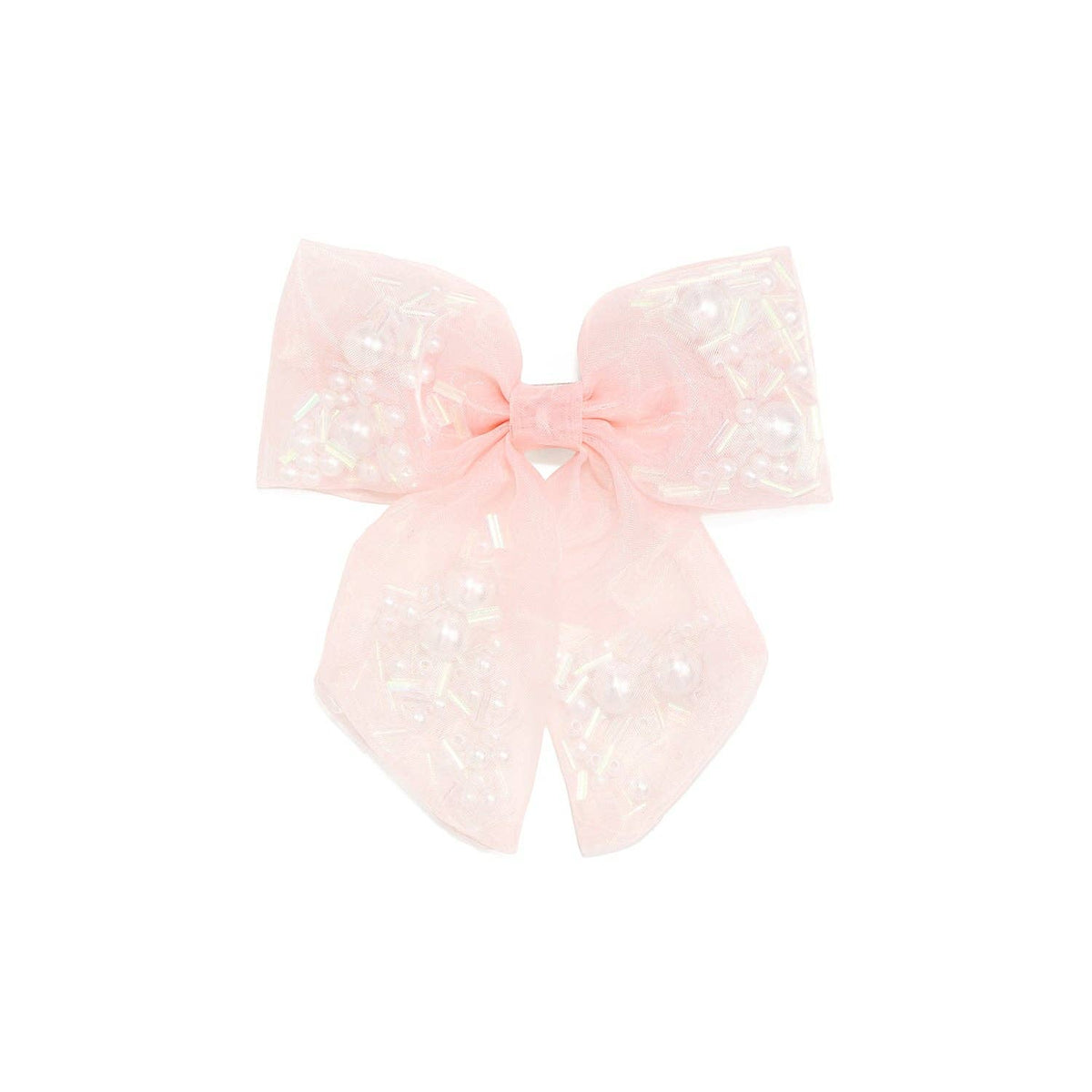 Pearl Confetti Bow Clip - Kids Hair Accessories