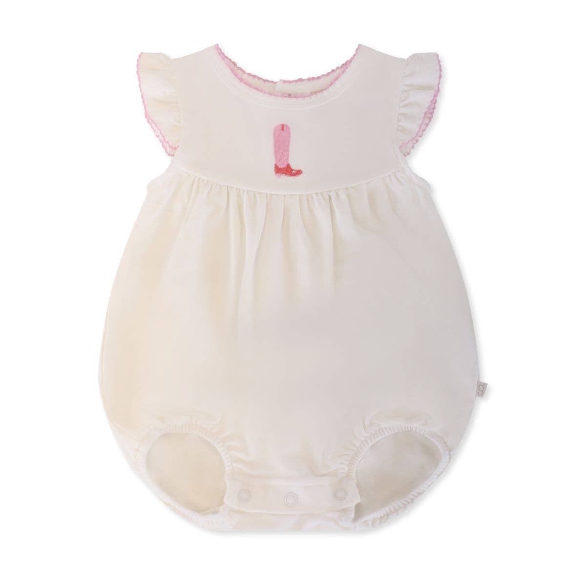 Pip Embroidered Flutter Bubble -Pink Boot