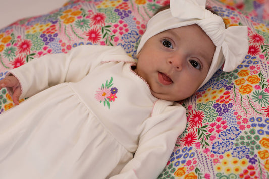 Pip Embroidered Gown - Flower Fields