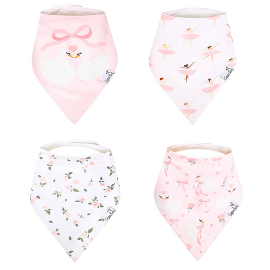 4 Pack Baby Bandana Bibs - Katerina