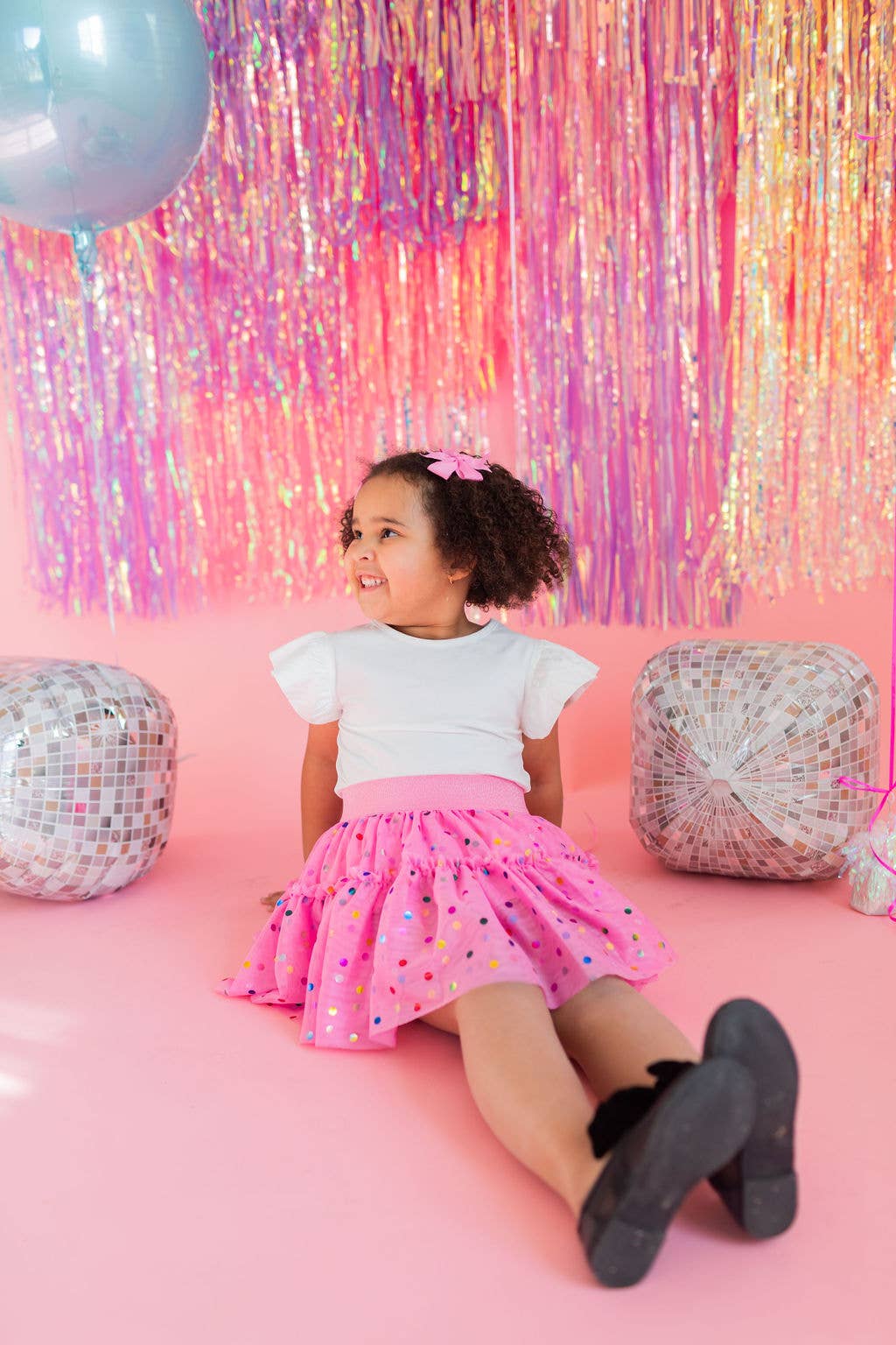 Confetti Tulle Skirt in Pink