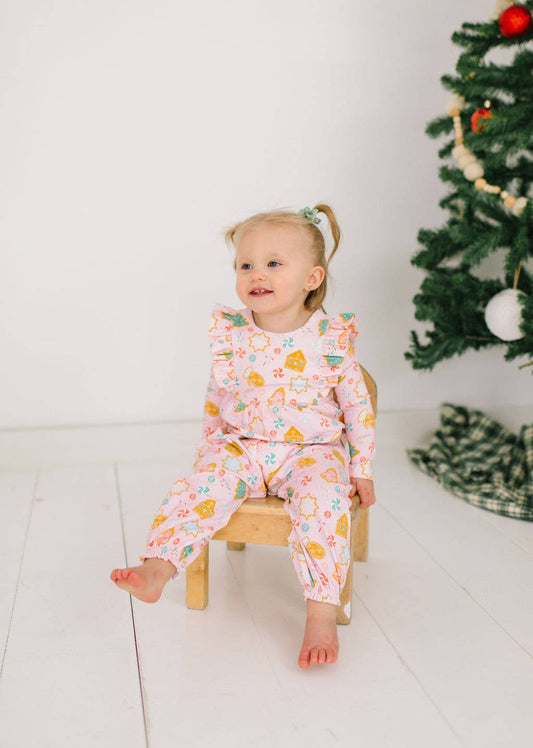 Mabel Romper in Christmas Cookies | baby clothing 