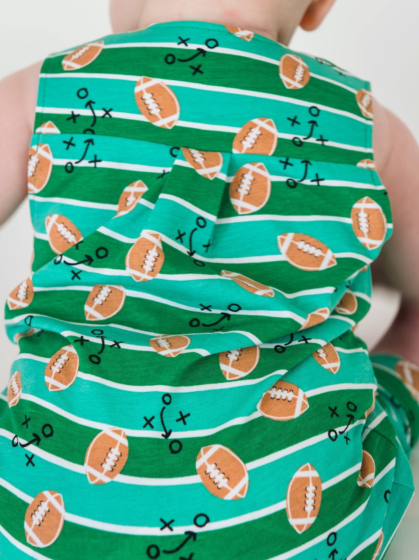 Baby Boys Tackles & Touchdowns Football Knit Longall Pocket Romper