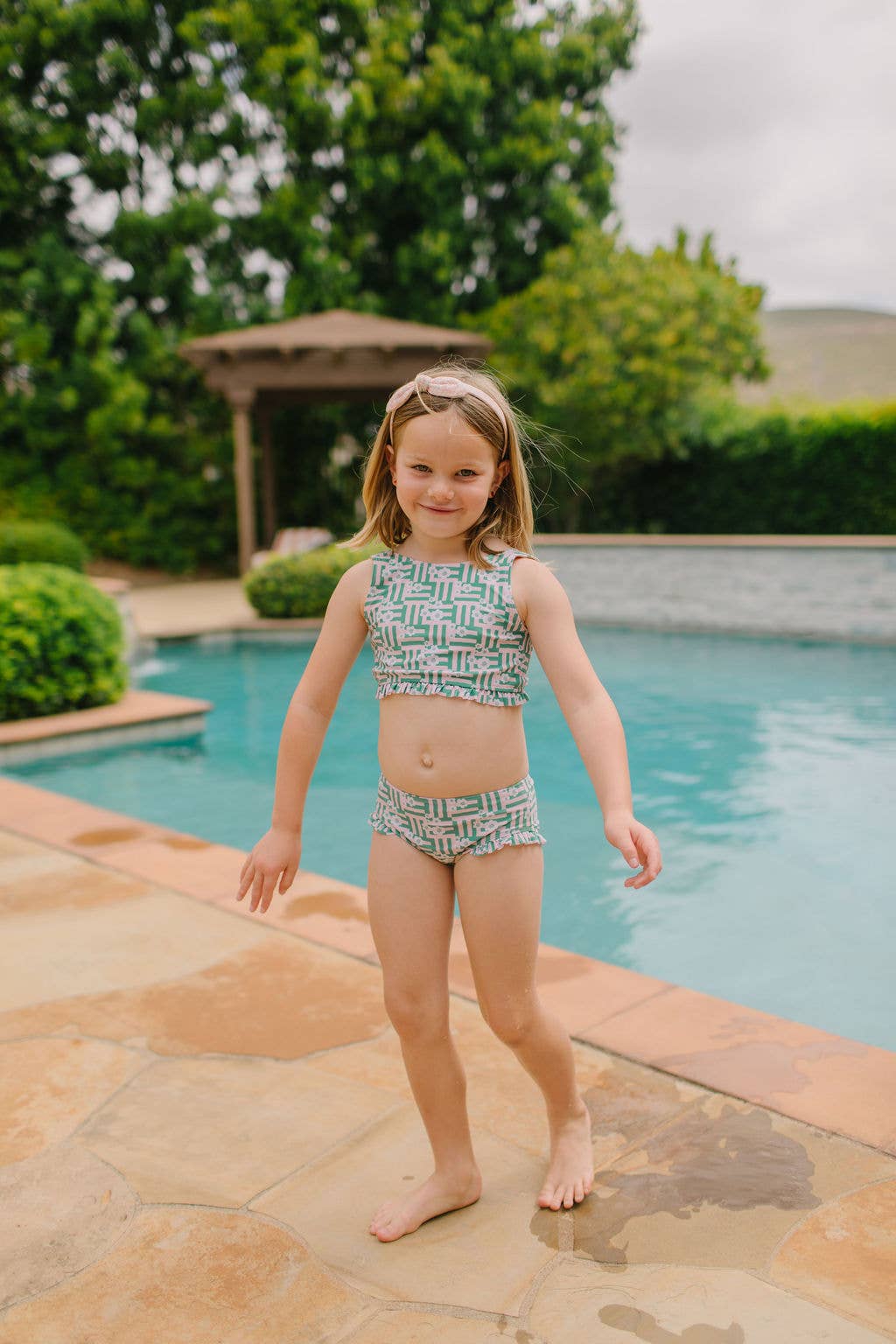 Monroe Swim in Wildflower Grid | UPF 50
