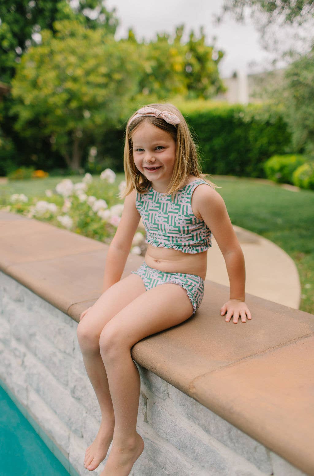 Monroe Swim in Wildflower Grid | UPF 50