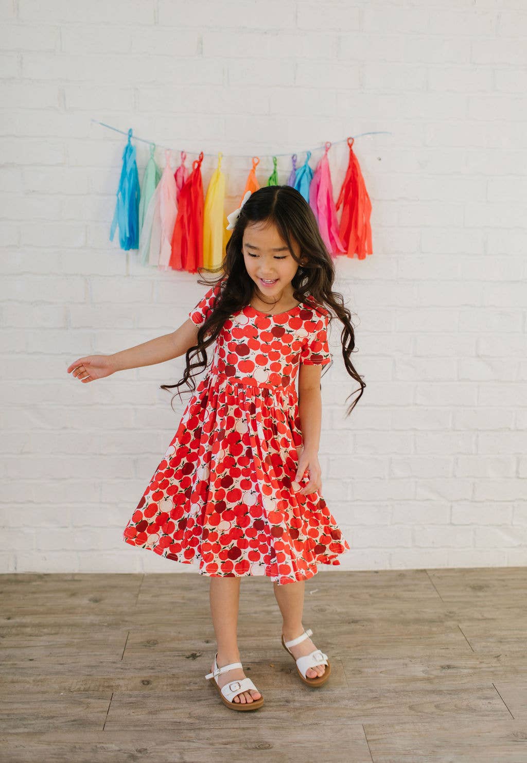 Classic Twirl Dress in Apple | Girls BACK TO SCHOOL Dress