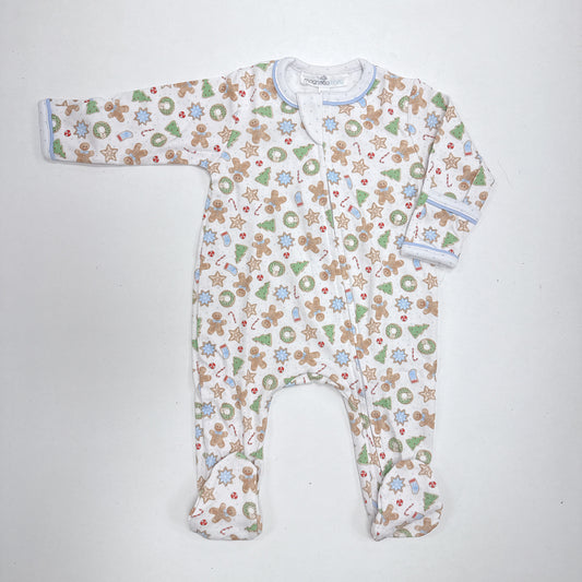 Frosted Wonderland- Printed Zipper Footie