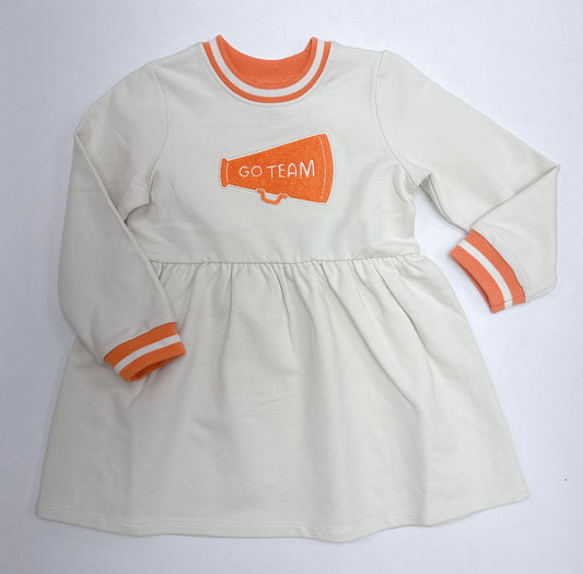 French Terry Dress Orange Go Team