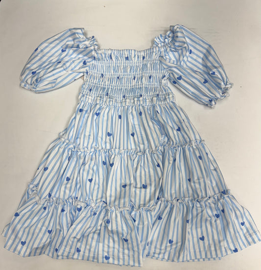Blueberry Kisses Smocked Ruffle Dress