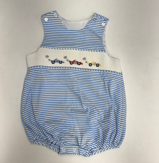 Off to The races smocked bubble