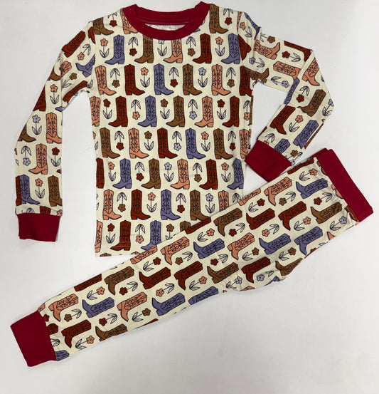 Boots and Blooms PJ set
