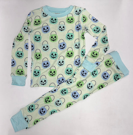 Green Halloween Bucket PJ Set