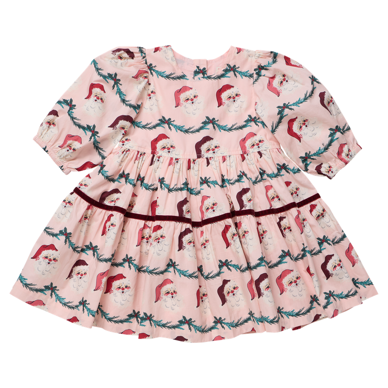 Girls Maribelle Dress- Santa Garland