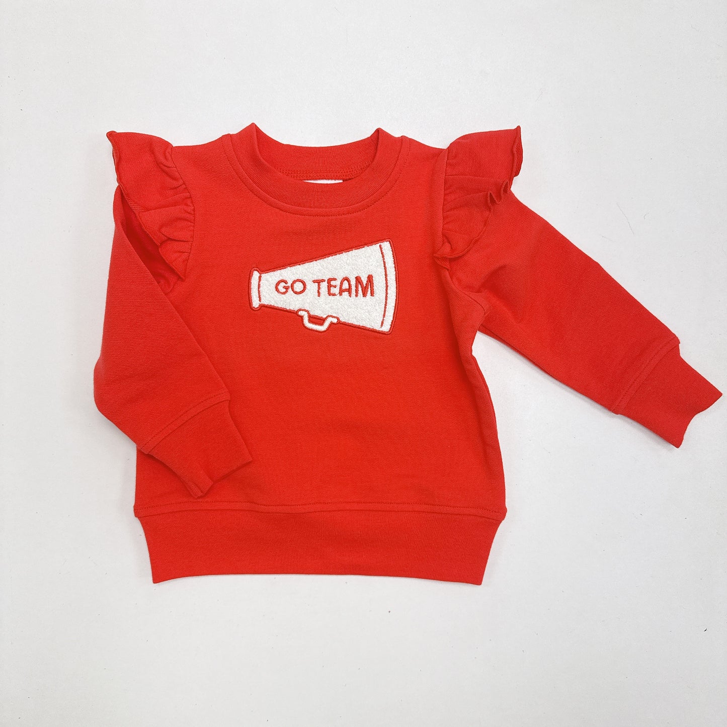 Ruffle Sweatshirt Varsity Red